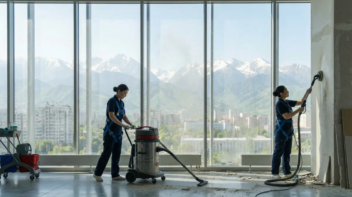 Уборка офиса после ремонта в Алматы: этапы, сроки, стоимость