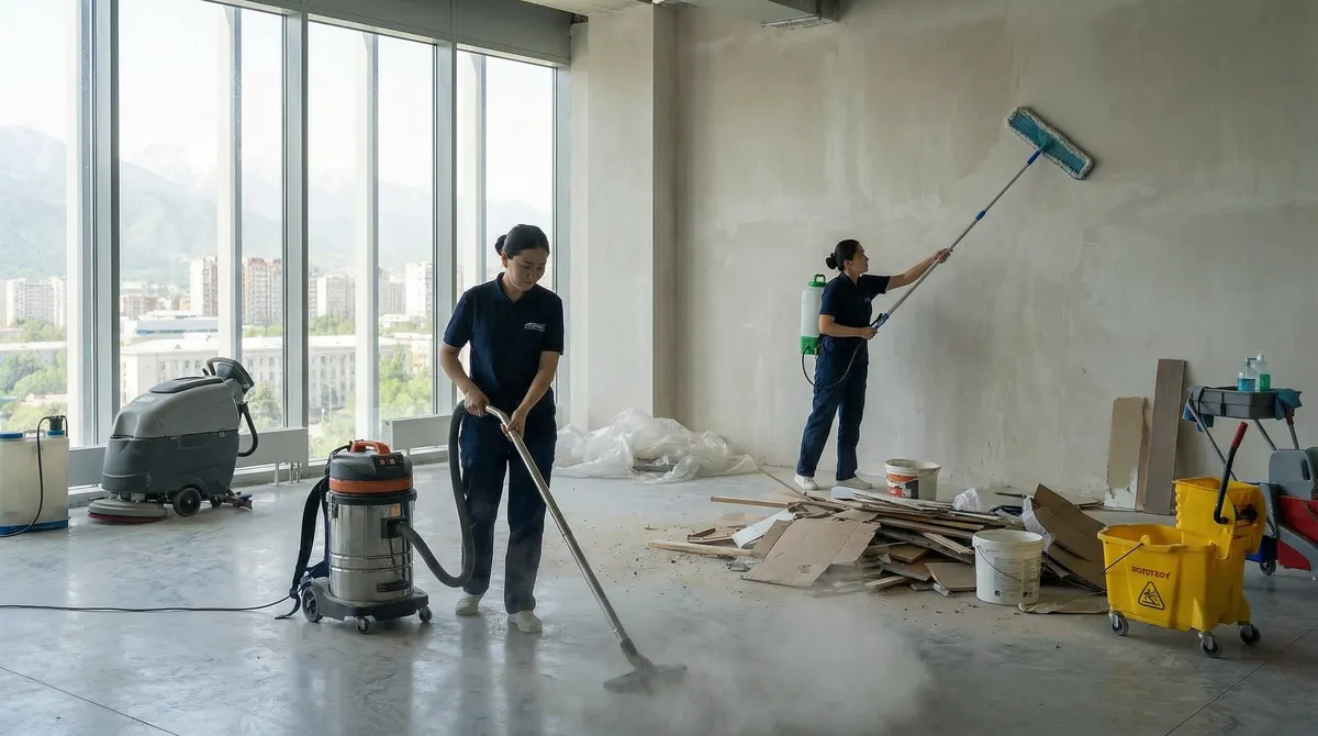 Уборка офиса после ремонта в Алматы: этапы, сроки, стоимость — ART Cleaning